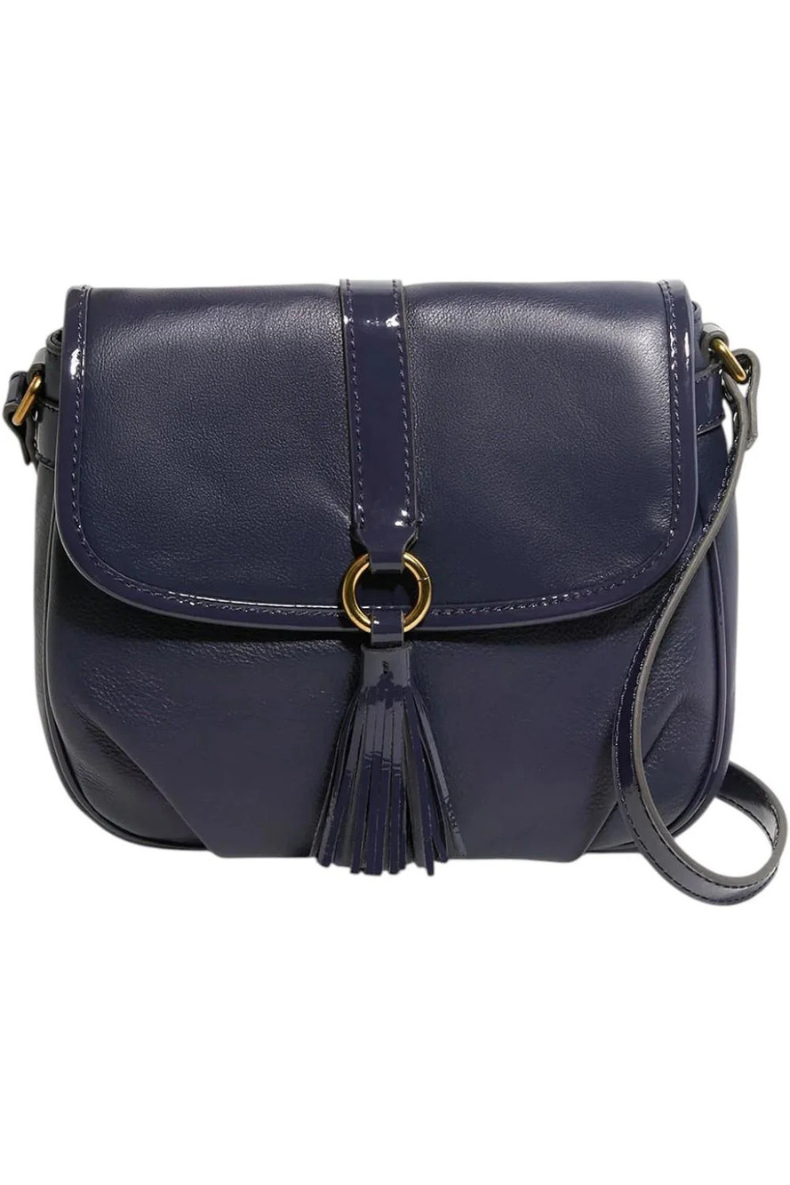 American Leather Co. Women's Fairfield Leather Crossbody Dark Navy